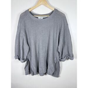 Umgee Womens Top Sweater Open Knit Slit Hem Slouchy Boho S Cottage Fairy Soft